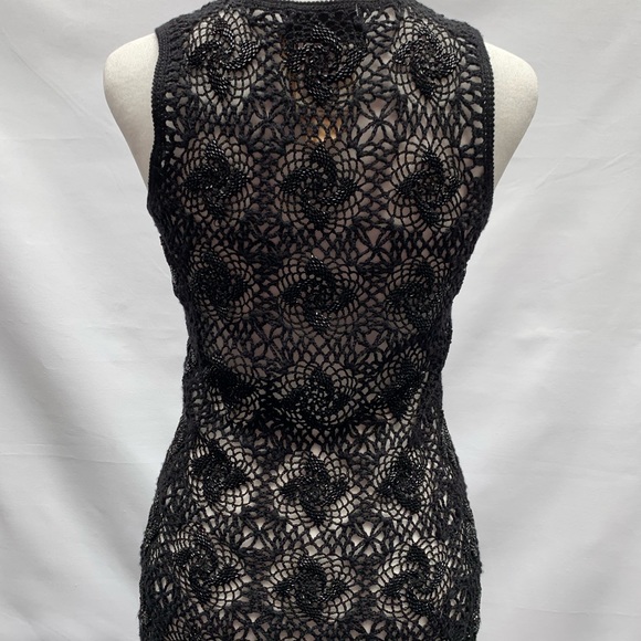Dolce and Gabbana Size 40 black crochet beaded top - Picture 5 of 13